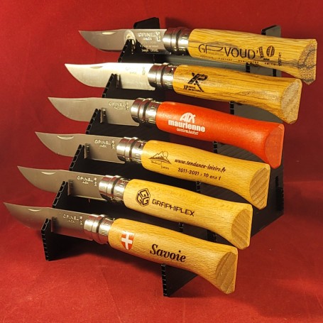 Plexiglas display for 6 collector's knives