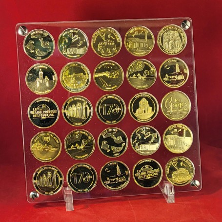 copy of Plexiglas display for souvenir medals of the Monnaie de Paris