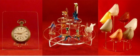 Présentoirs en plexiglas pour  petits objets